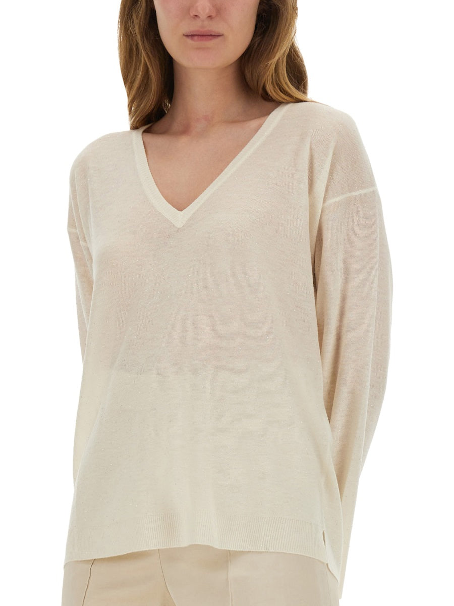 FABIANA FILIPPI Relaxed Fit Wool T-Shirt (Size 40 IT)