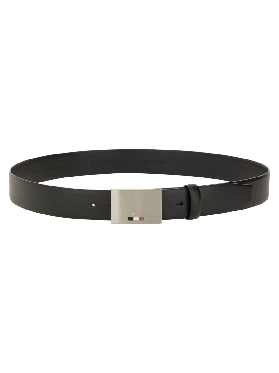 BOSS Leather Belt with Logo