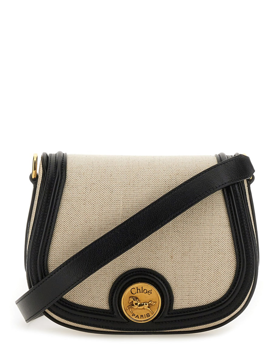 CHLOÉ Mini Saddle Handbag with Horse Medal Detail