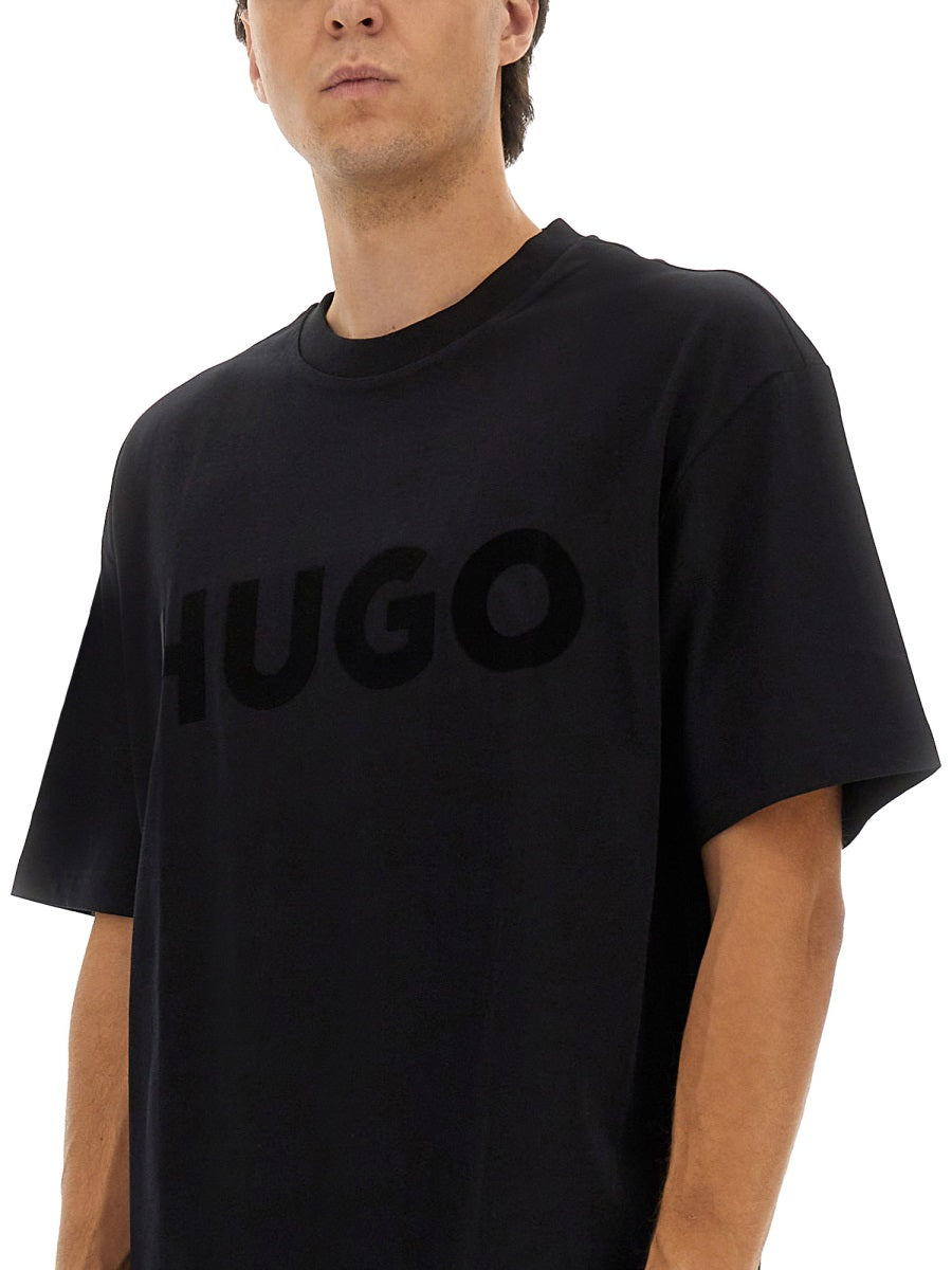HUGO Men's Oversized Logo T-Shirt - Size L