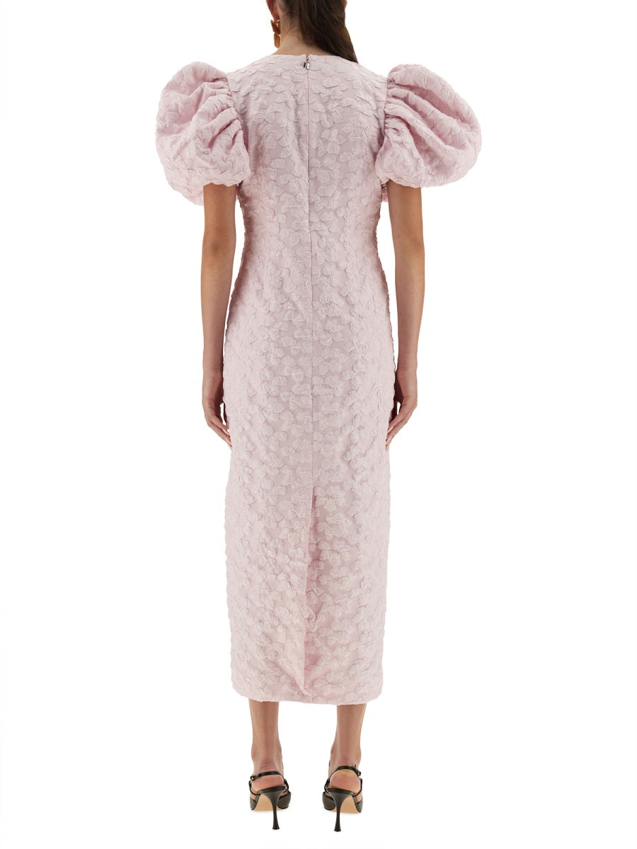 ROTATE BIRGER CHRISTENSEN Jacquard Midi Dress - Size 40