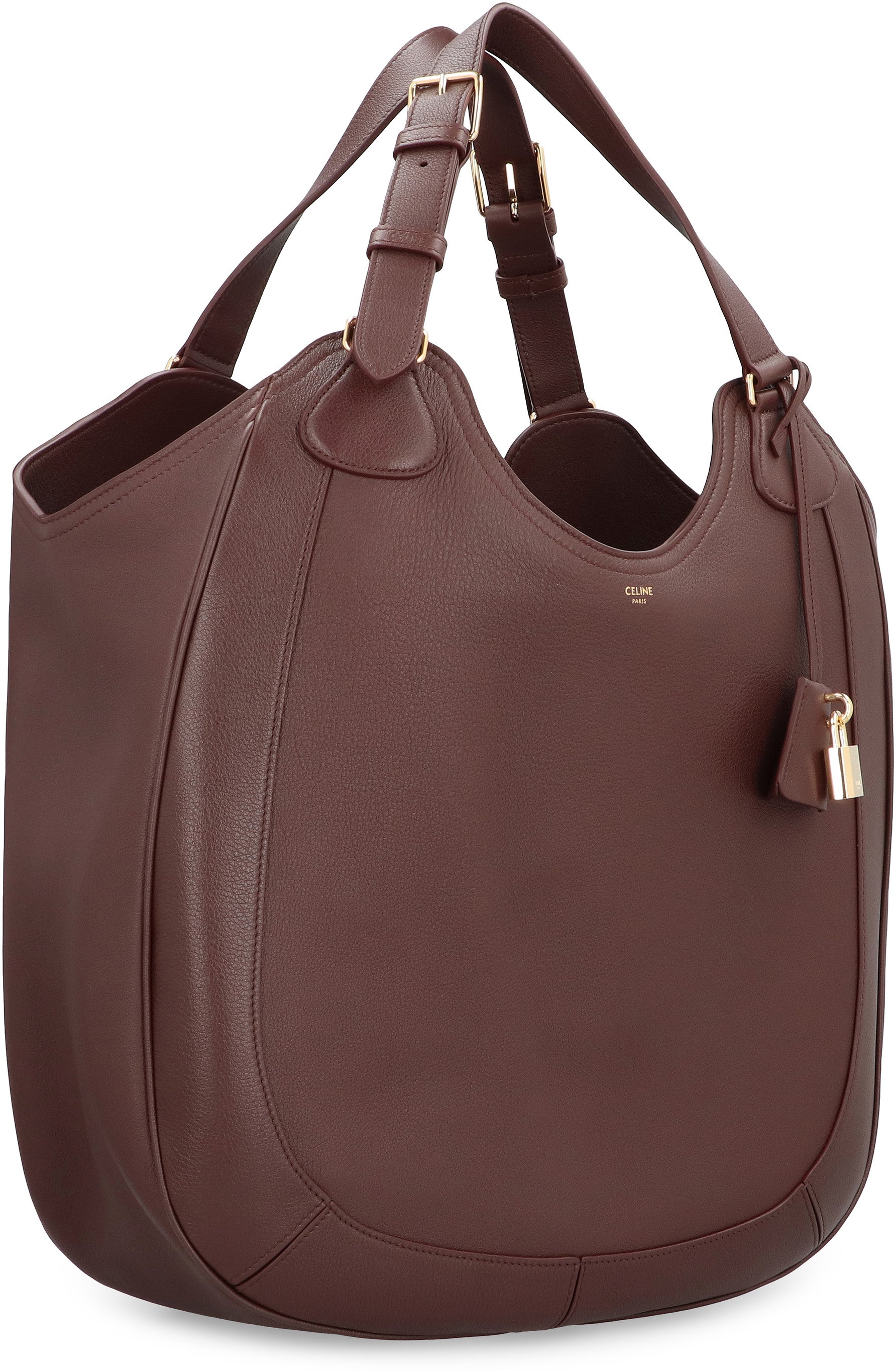 CELINE Leather Shoulder Handbag - 39 cm x 40.5 cm