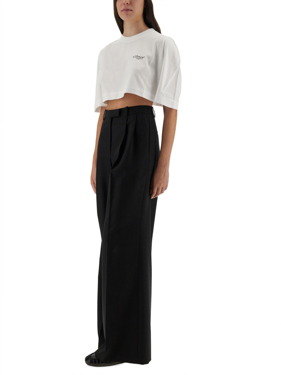 GIVENCHY Cropped Cocoon Tee for Women - FW25 Collection