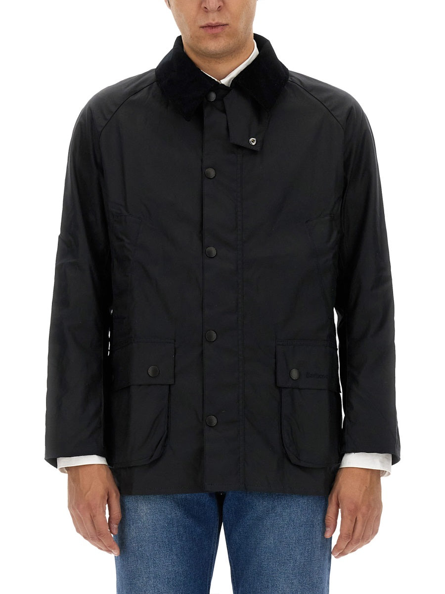 BARBOUR Men's Regular Fit Waxed Cotton Jacket - Size L