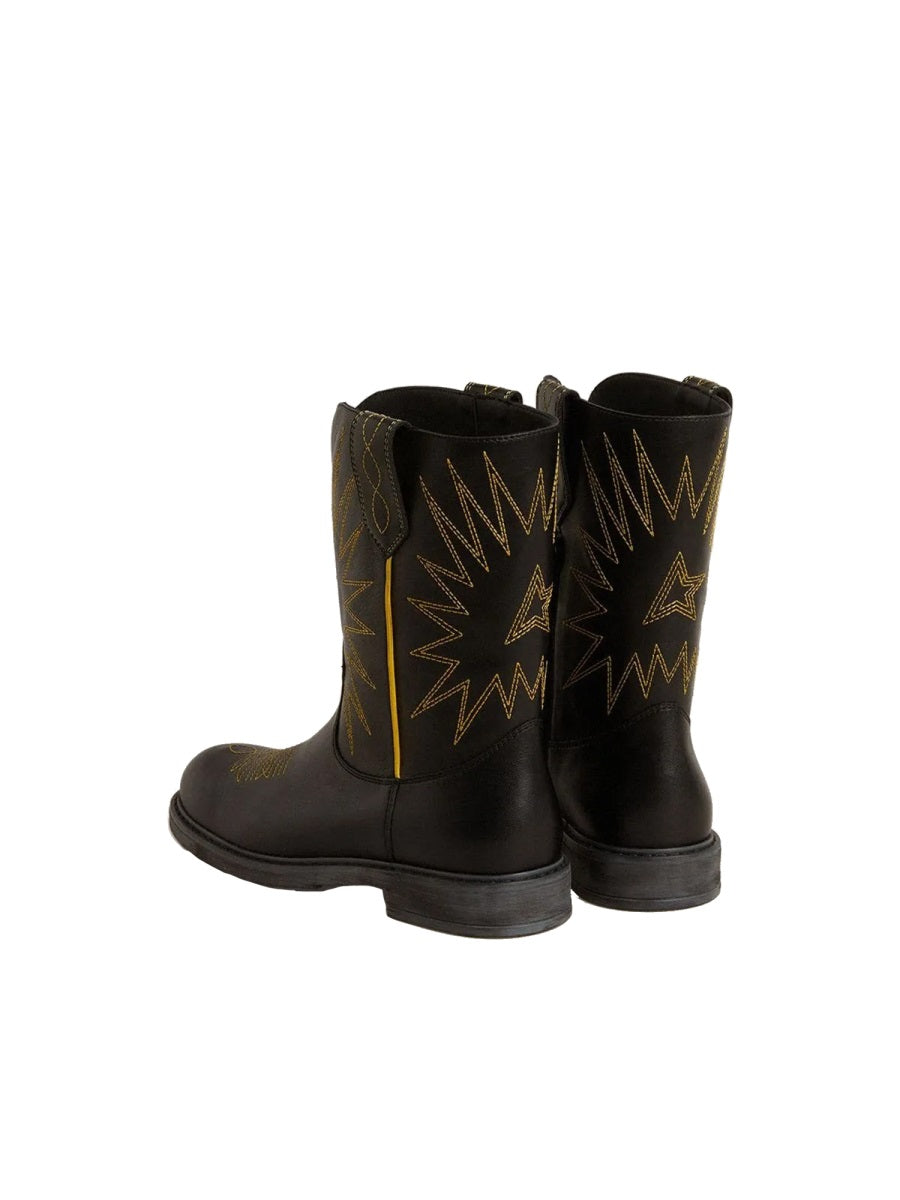 GOLDEN GOOSE Mini Wish Star Biker Boots for Kids