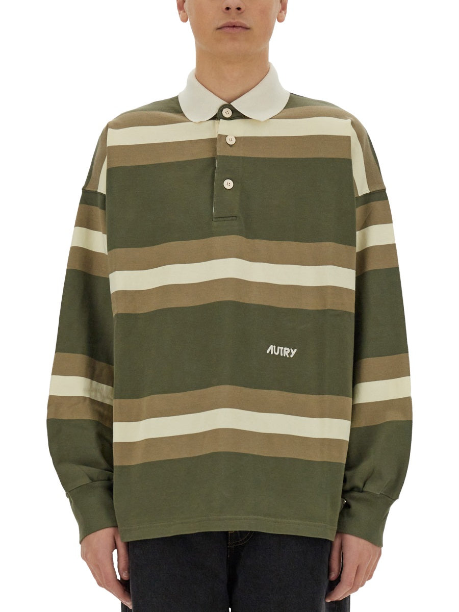 AUTRY Oversized Striped Polo - Unisex