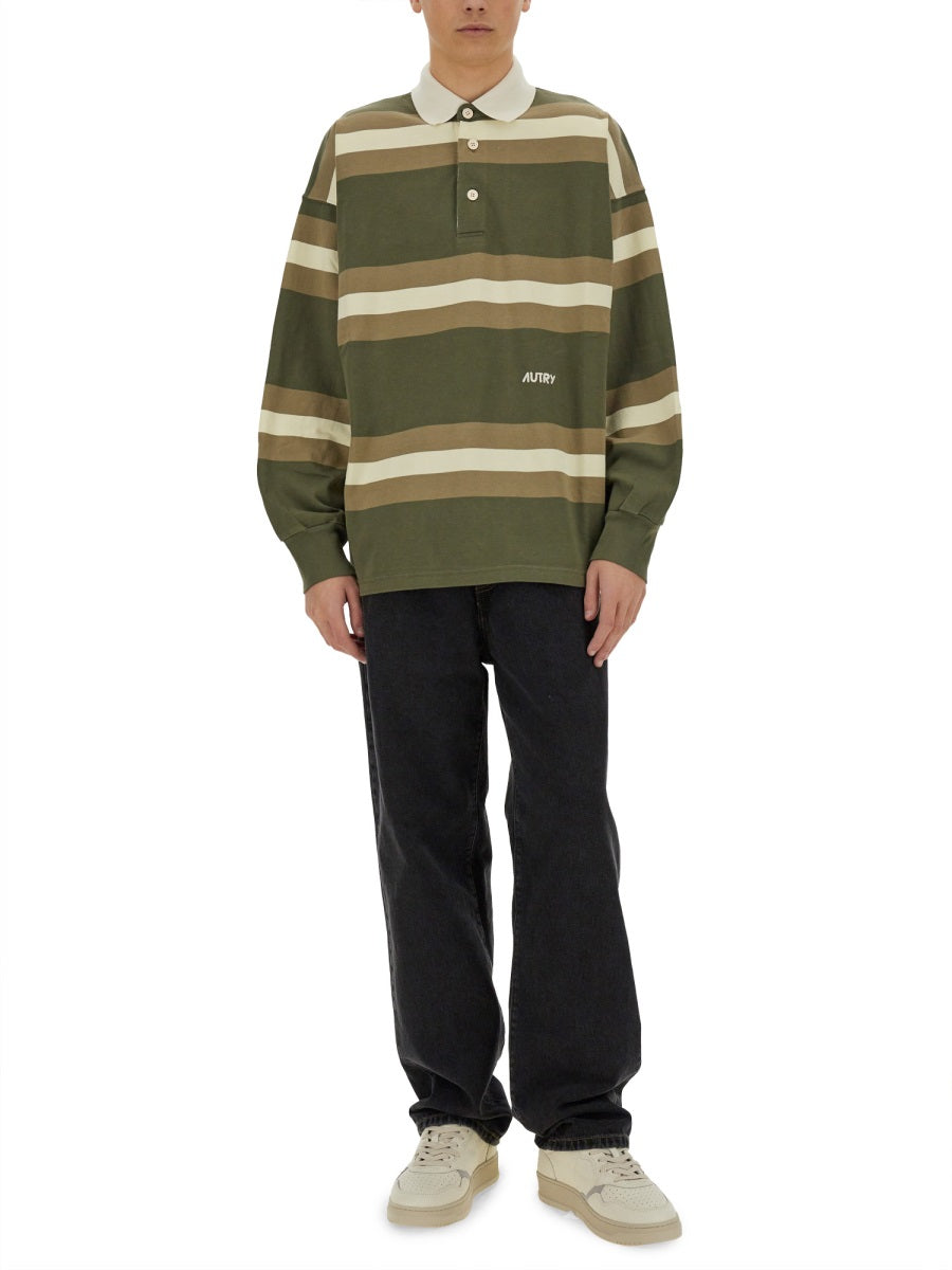 AUTRY Oversized Striped Polo - Unisex