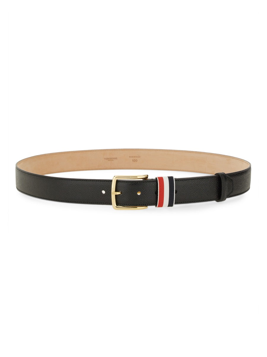 THOM BROWNE Classic Men's Belt with RWB Loop - 3.5 cm
