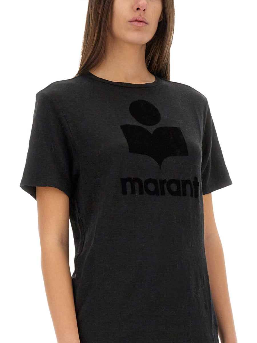 MARANT ÉTOILE Women's Linen T-Shirt - Zewel Style (Size S)