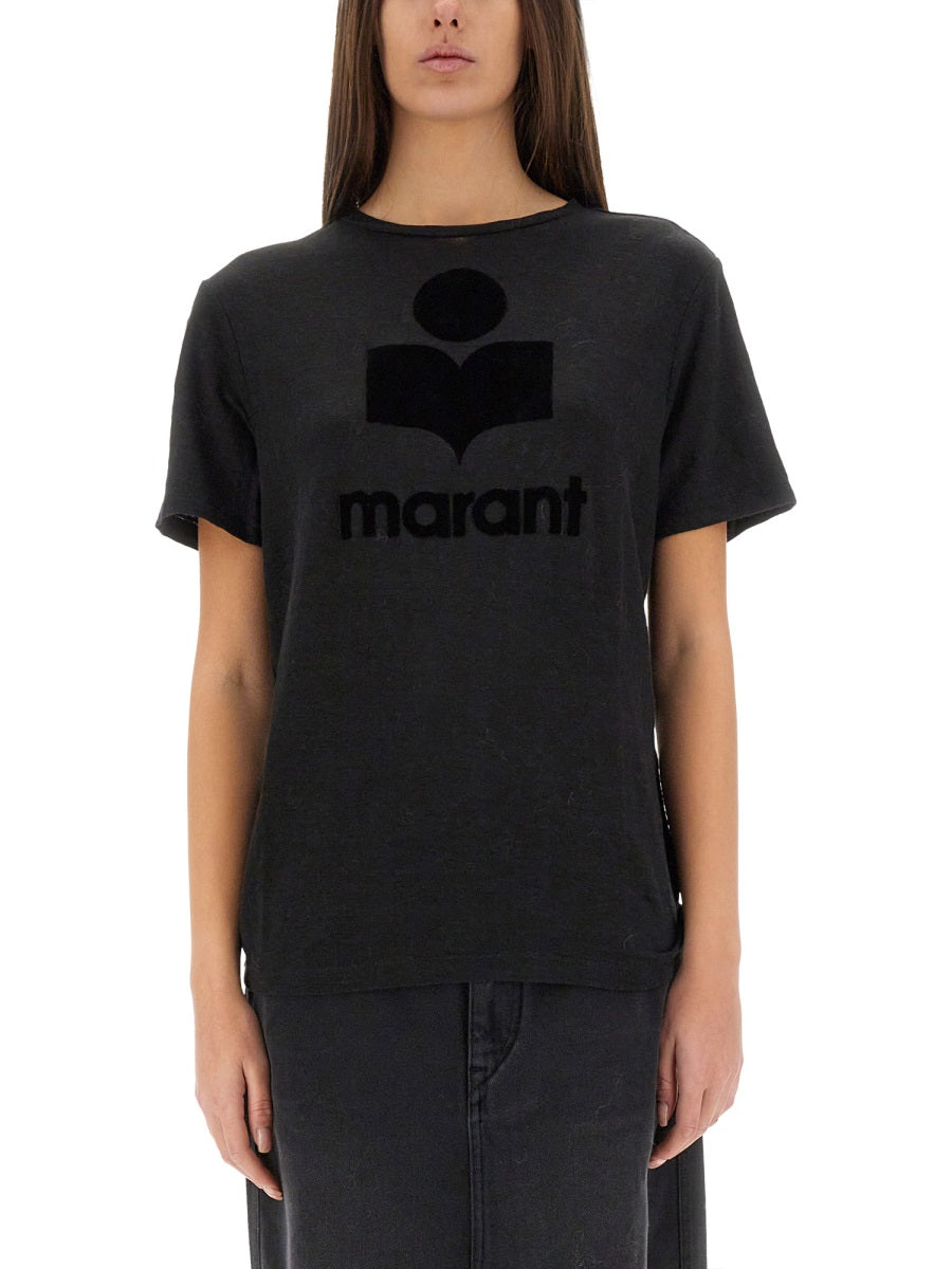 MARANT ÉTOILE Women's Linen T-Shirt - Zewel Style (Size S)