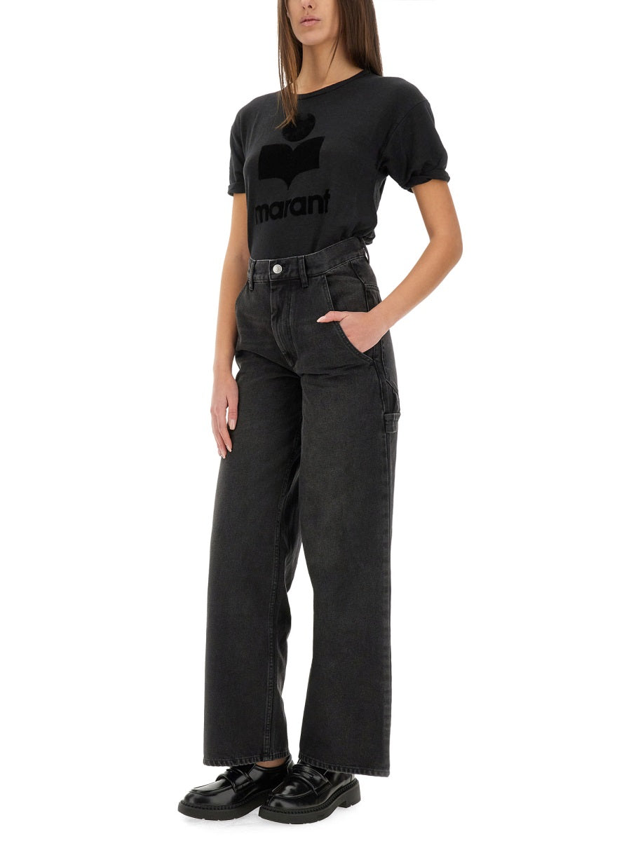 MARANT ÉTOILE Linen T-Shirt KOLDI - Size S