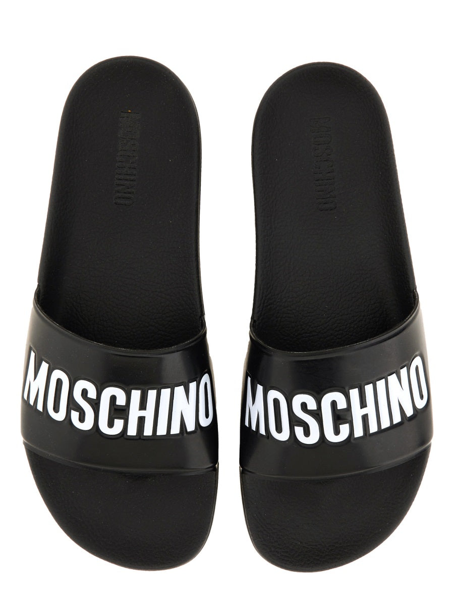 MOSCHINO Logo Slip-On Slippers for Men