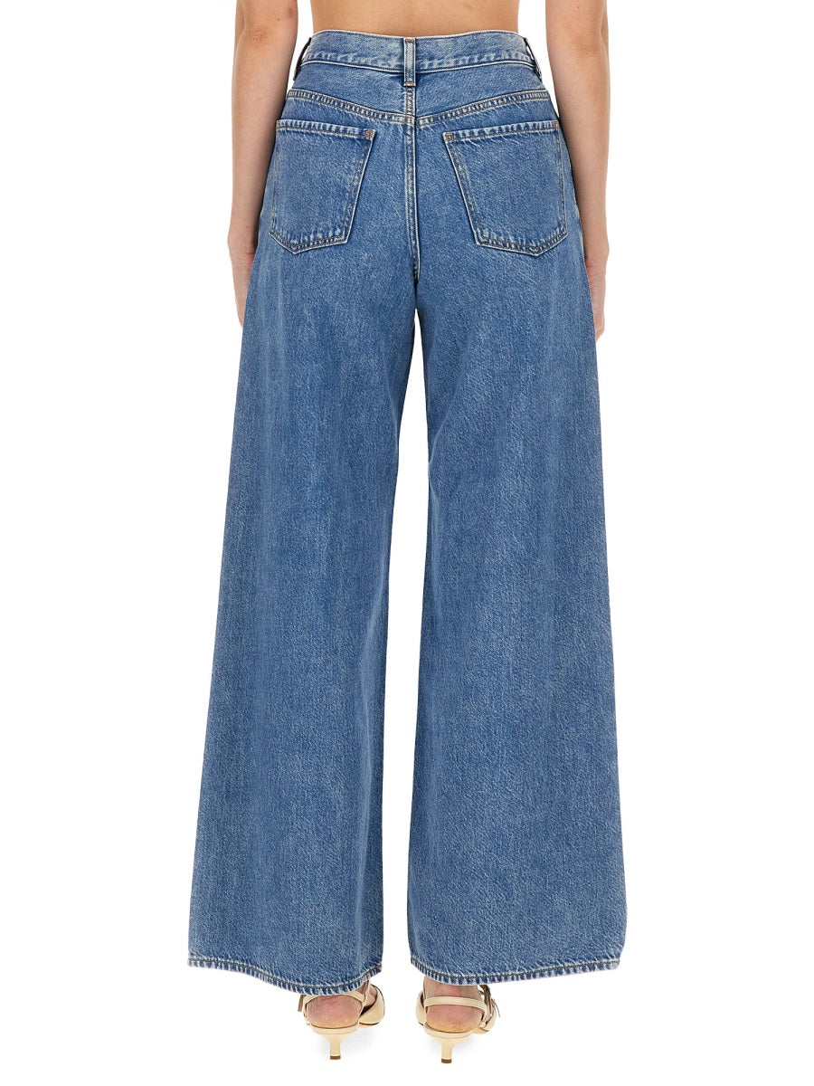 THEORY High Waist Wide-Leg Jeans