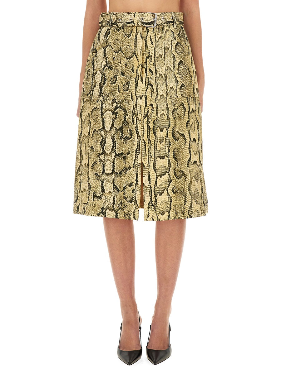 DRIES VAN NOTEN Stylish Animal Pattern Skirt - Size 38 FR