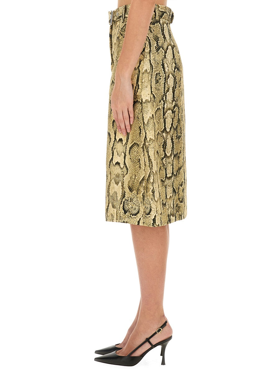 DRIES VAN NOTEN Stylish Animal Pattern Skirt - Size 38 FR