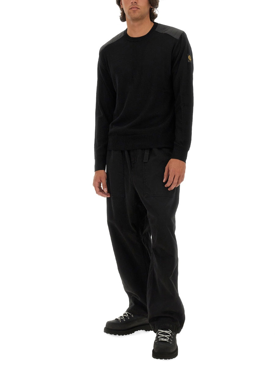 BELSTAFF Men's Regular Fit Merino Wool T-Shirt - Size L