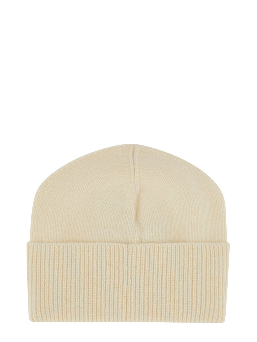 PATOU Luxurious Wool-Cashmere Cap with Label and Logo