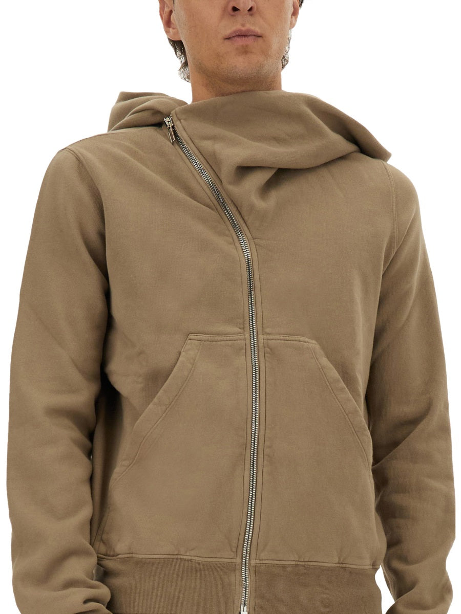 RICK OWENS DRKSHDW Asymmetrical Zipper Sweatshirt - Size L