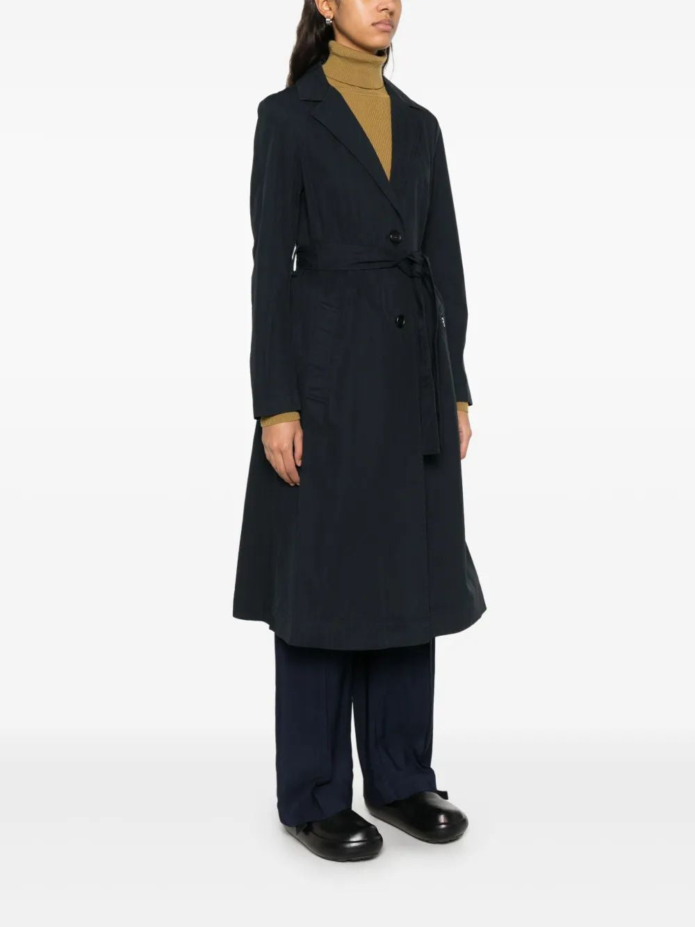 ADD Sleek Single Breasted Trench Coat for Women