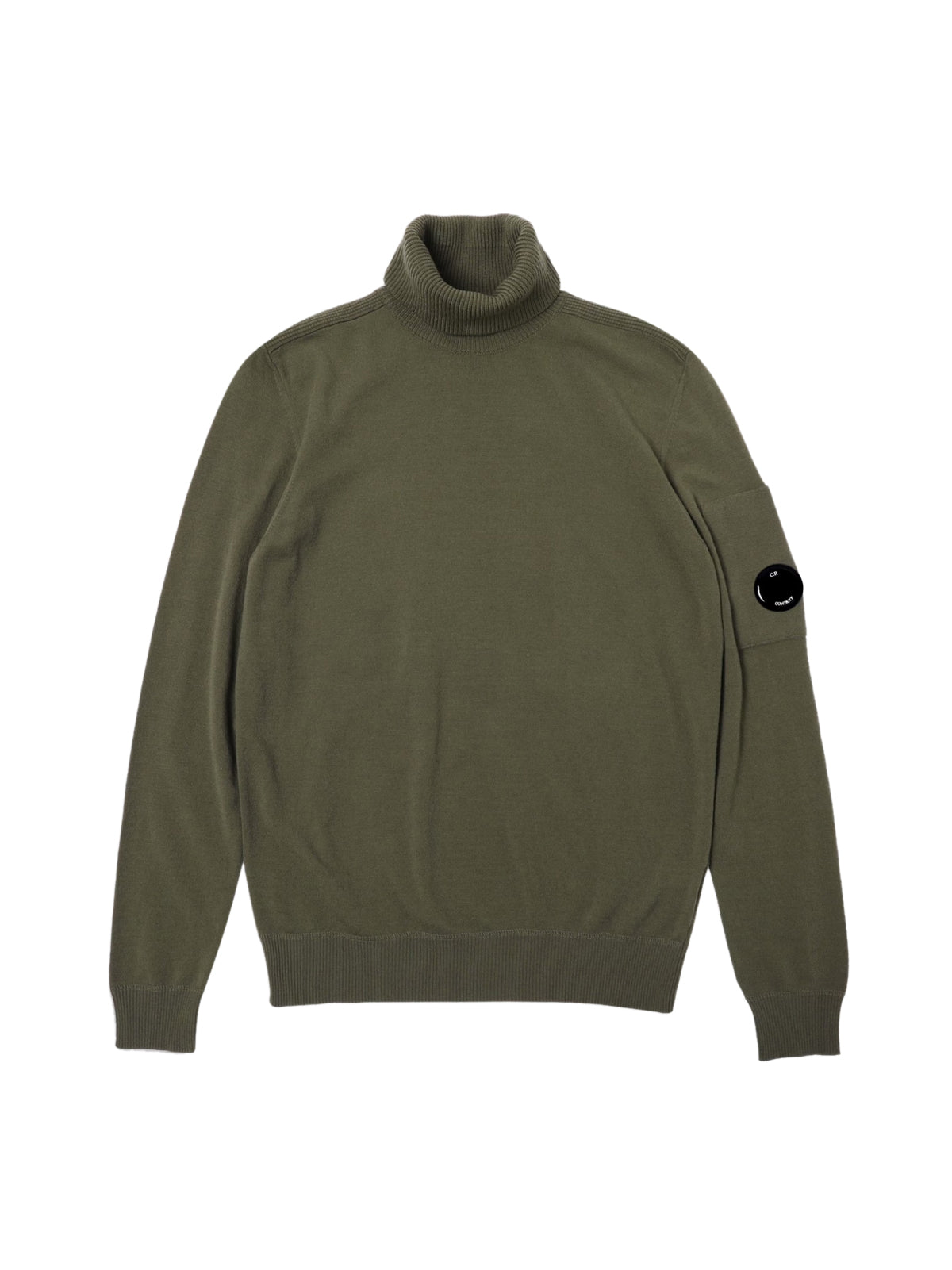 C.P.COMPANY Lens Logo Patch Turtleneck Sweater
