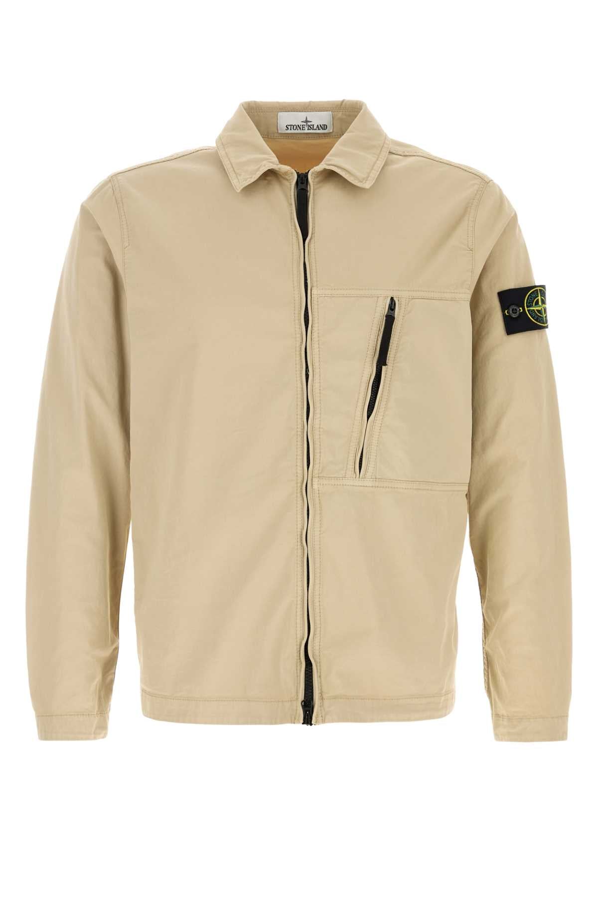 STONE ISLAND Sand Stretch Cotton Jacket for Men