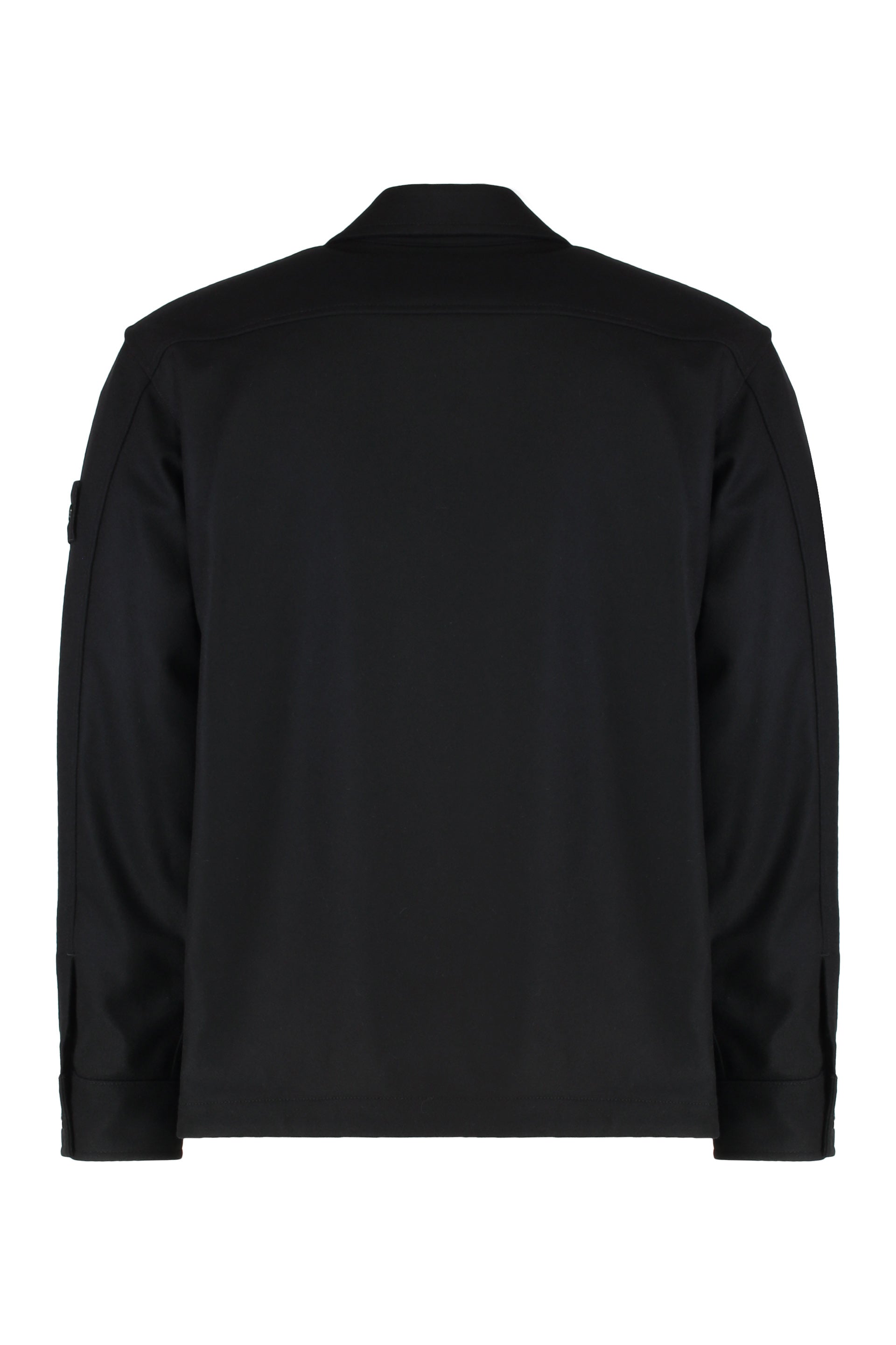 STONE ISLAND Brushed Wool Flannel Overshirt