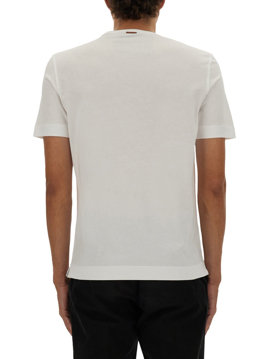 ZEGNA Classic Logo T-Shirt for Men - Size 48 IT