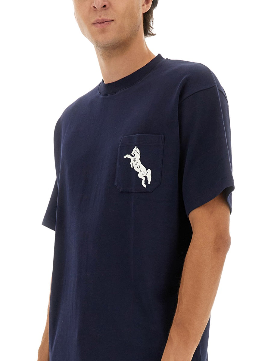 DRÔLE DE MONSIEUR Men's T-Shirt 'The Emblem Horses' - Size L
