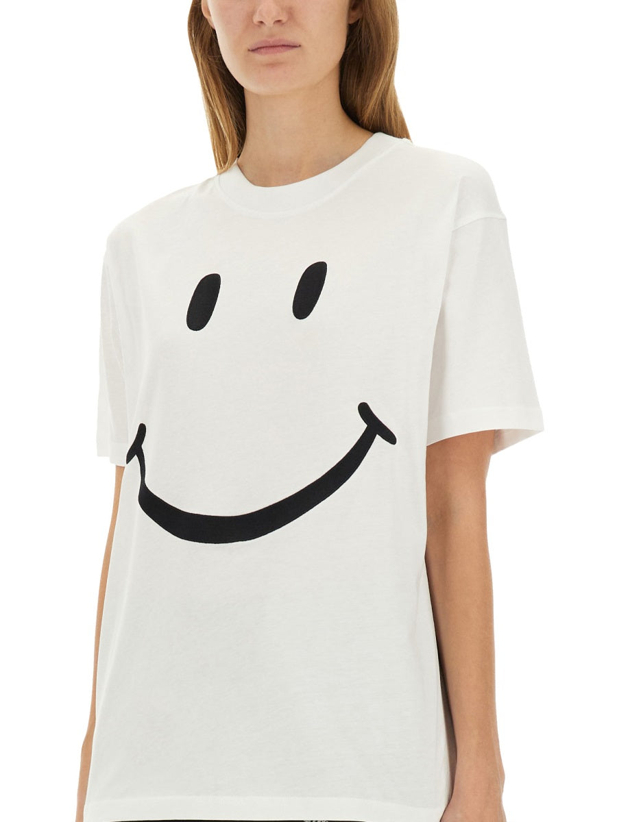 MOSCHINO Smiley Face Regular Fit T-Shirt - Size S
