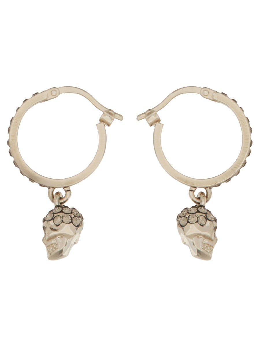 ALEXANDER MCQUEEN Skull Hoop Earrings