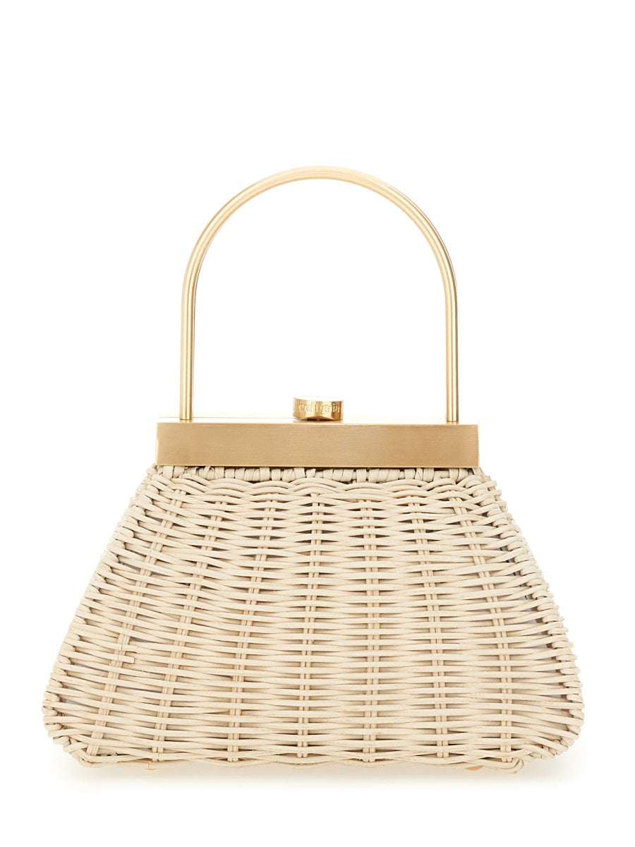 CULT GAIA Mini Natural Rattan Crossbody Purse