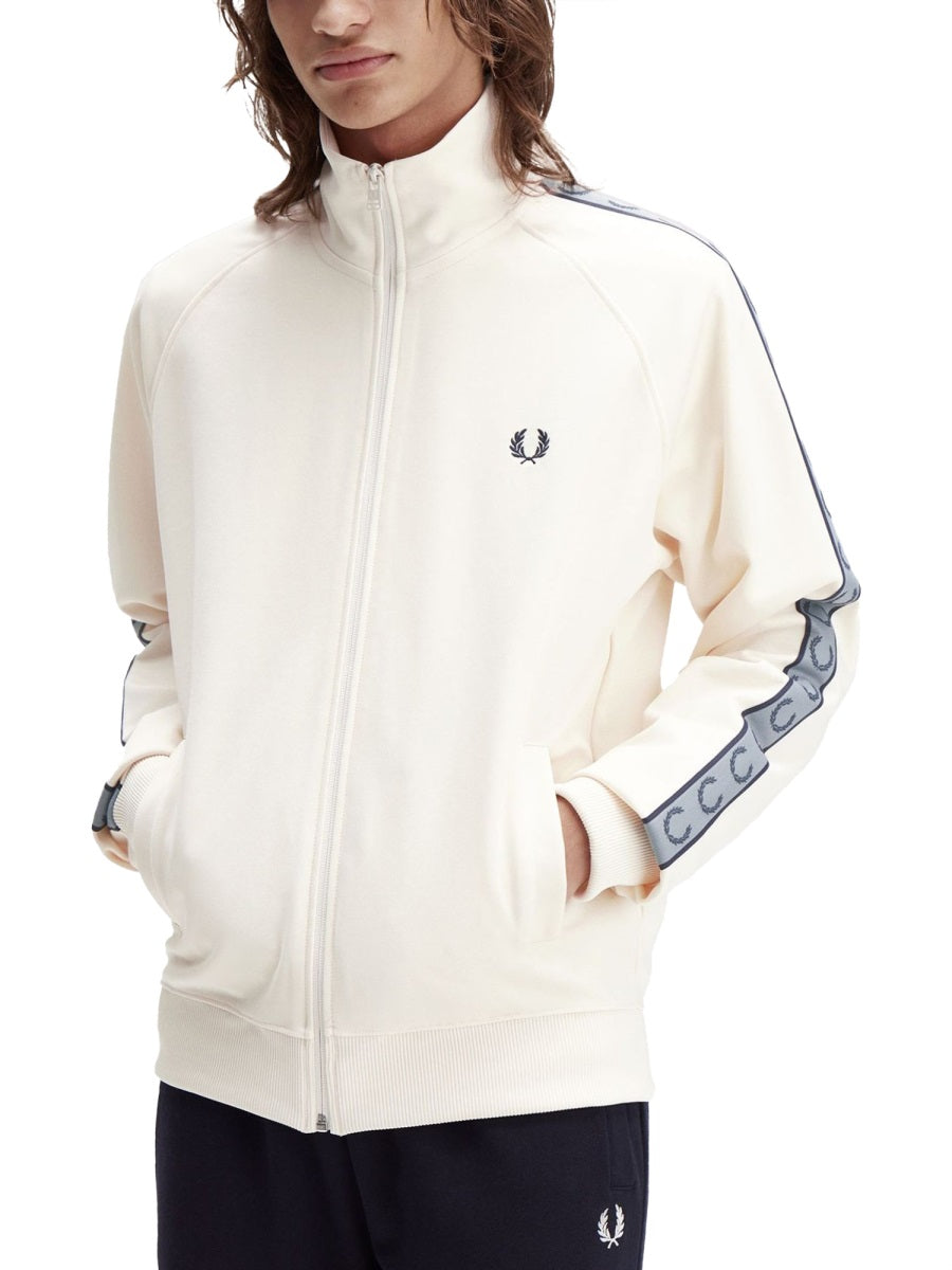 FRED PERRY Track Jacket with Contrasting Webbing - Size L