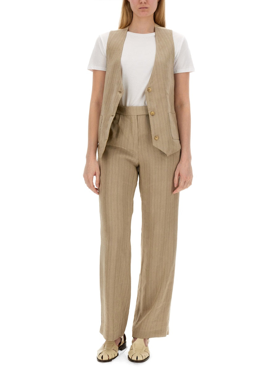ALYSI Linen Blend Trousers - Size 40