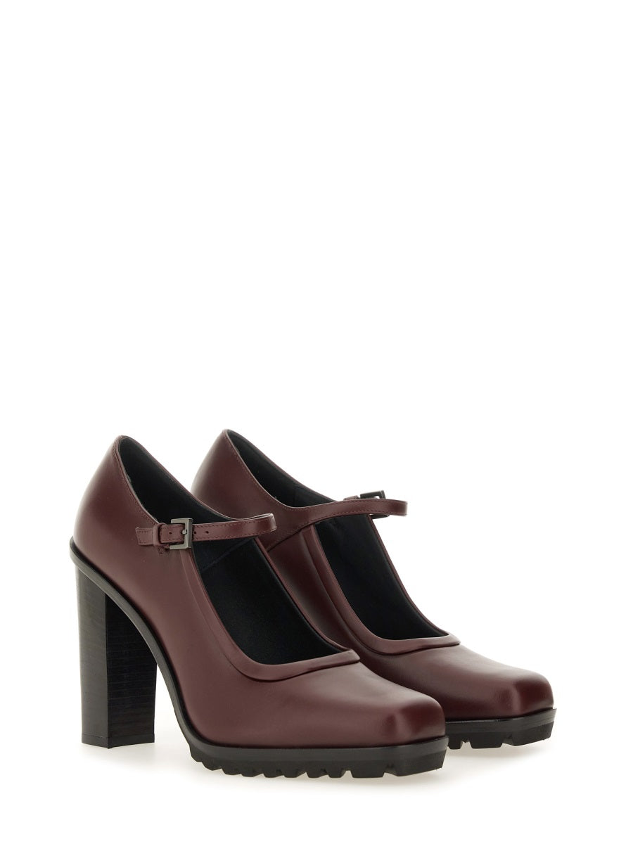 MAX MARA Classic Leather Mary Jane Heels