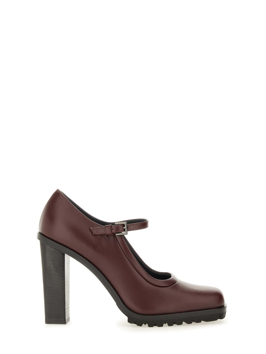 MAX MARA Classic Leather Mary Jane Heels