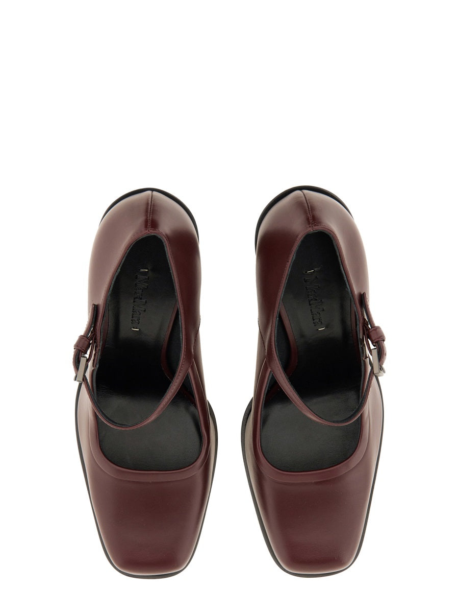 MAX MARA Classic Leather Mary Jane Heels