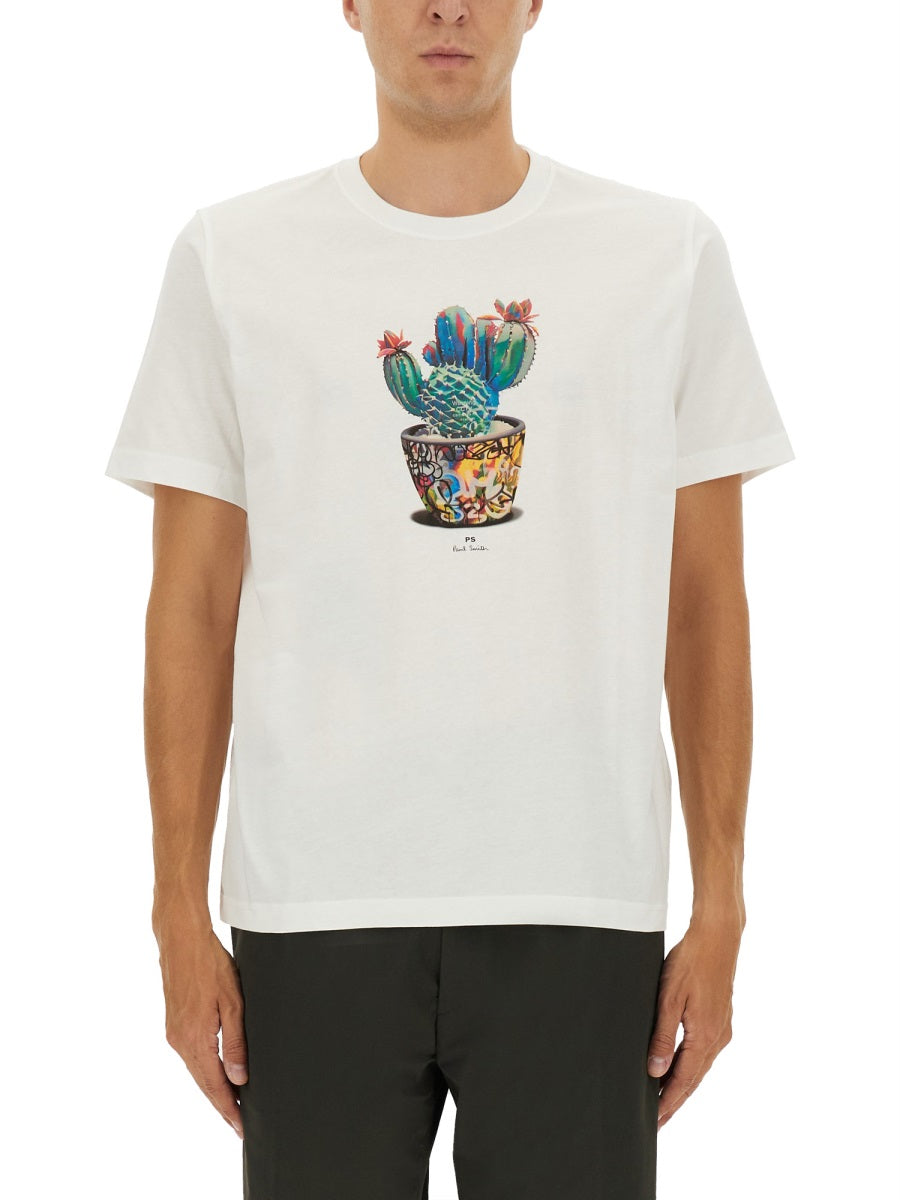 PS BY PAUL SMITH Cactus Print T-Shirt - Size L