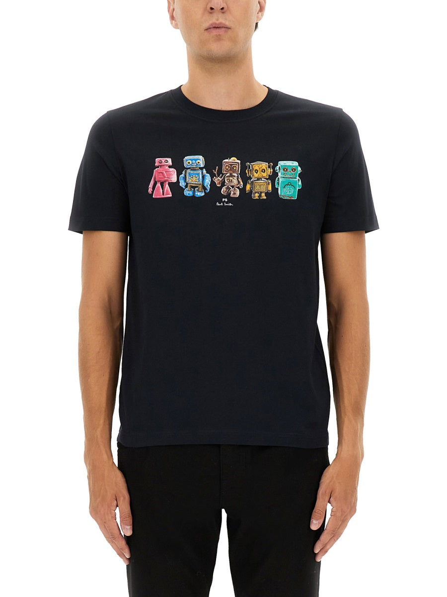 PS BY PAUL SMITH Robot Print T-Shirt (Size M)