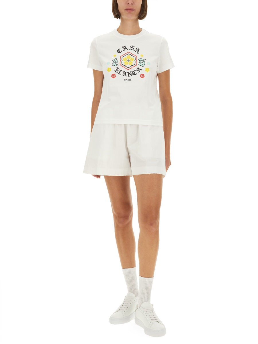 CASABLANCA Fitted Organic Cotton T-Shirt - Size S