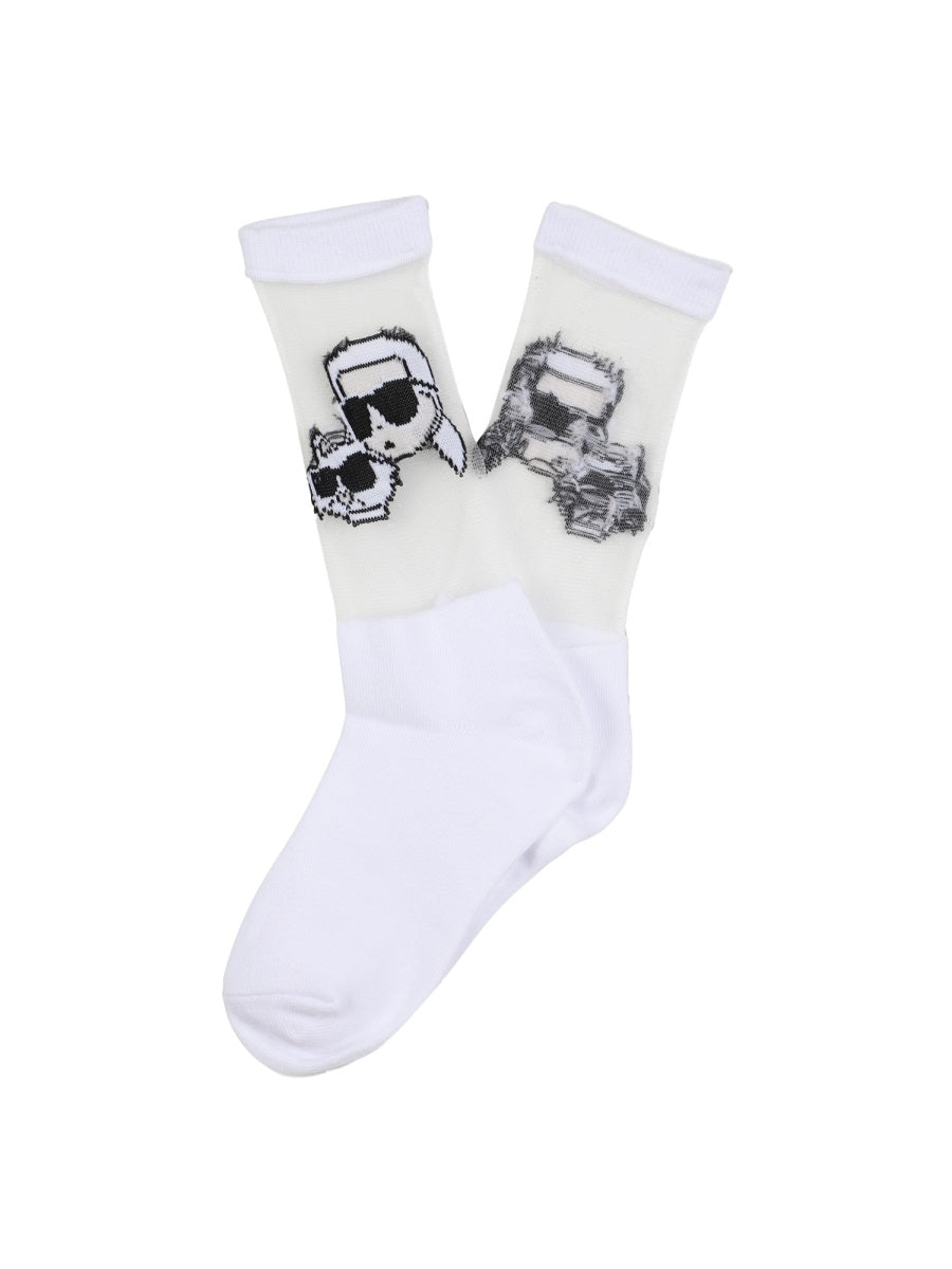KARL LAGERFELD Logo Mini Socks for Girls