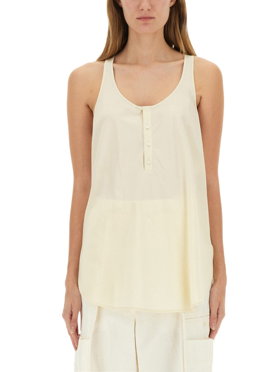 LEMAIRE Relaxed Fit Bias Cut Tank Top - Size 36