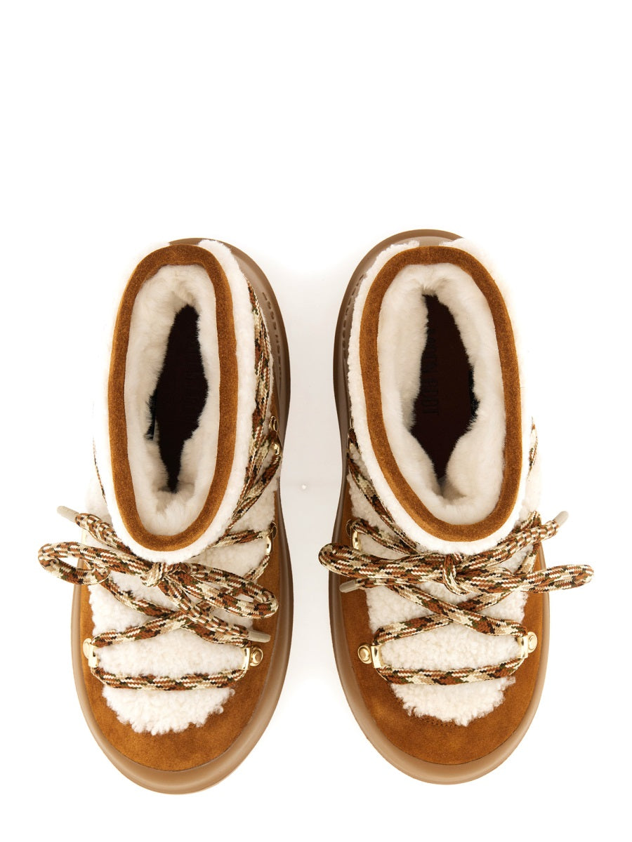 Cozy Shearling and Suede Moon Boots