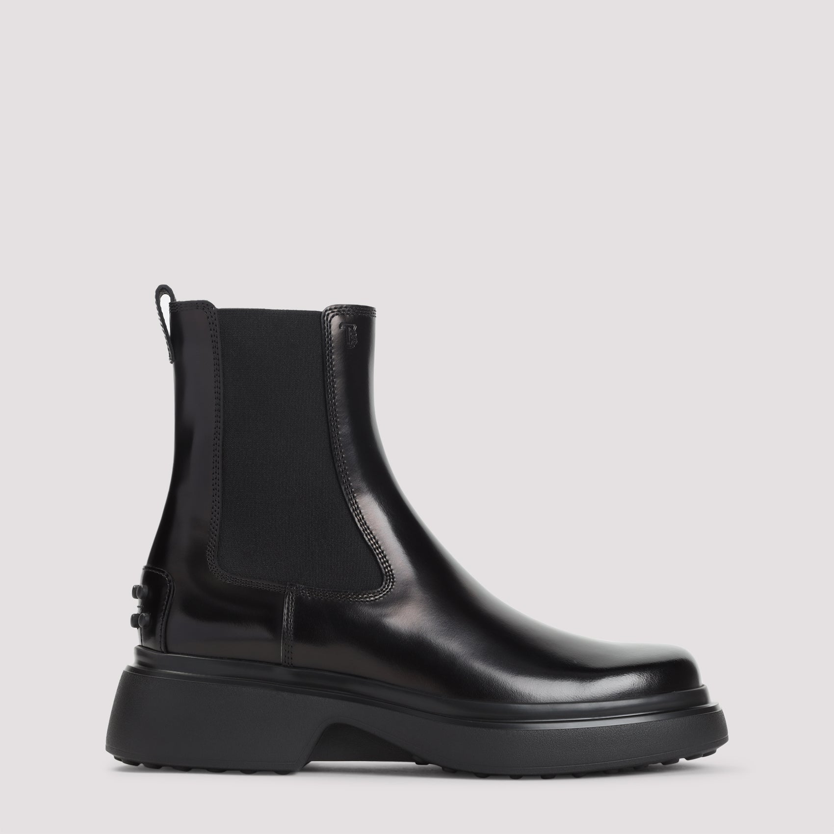 TOD`S Men's Leather Ankle Boots with 4cm Heel Height