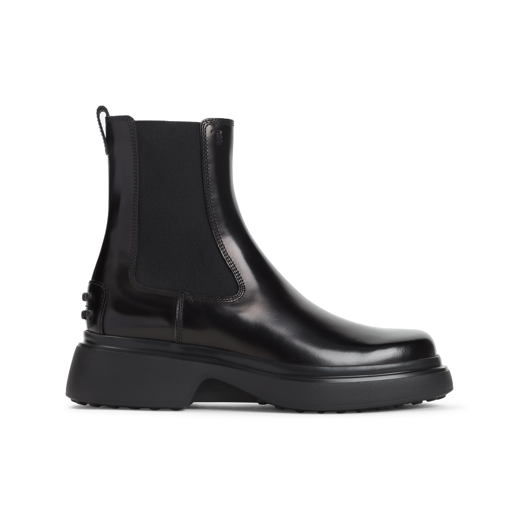 TOD`S Men's Leather Ankle Boots with 4cm Heel Height