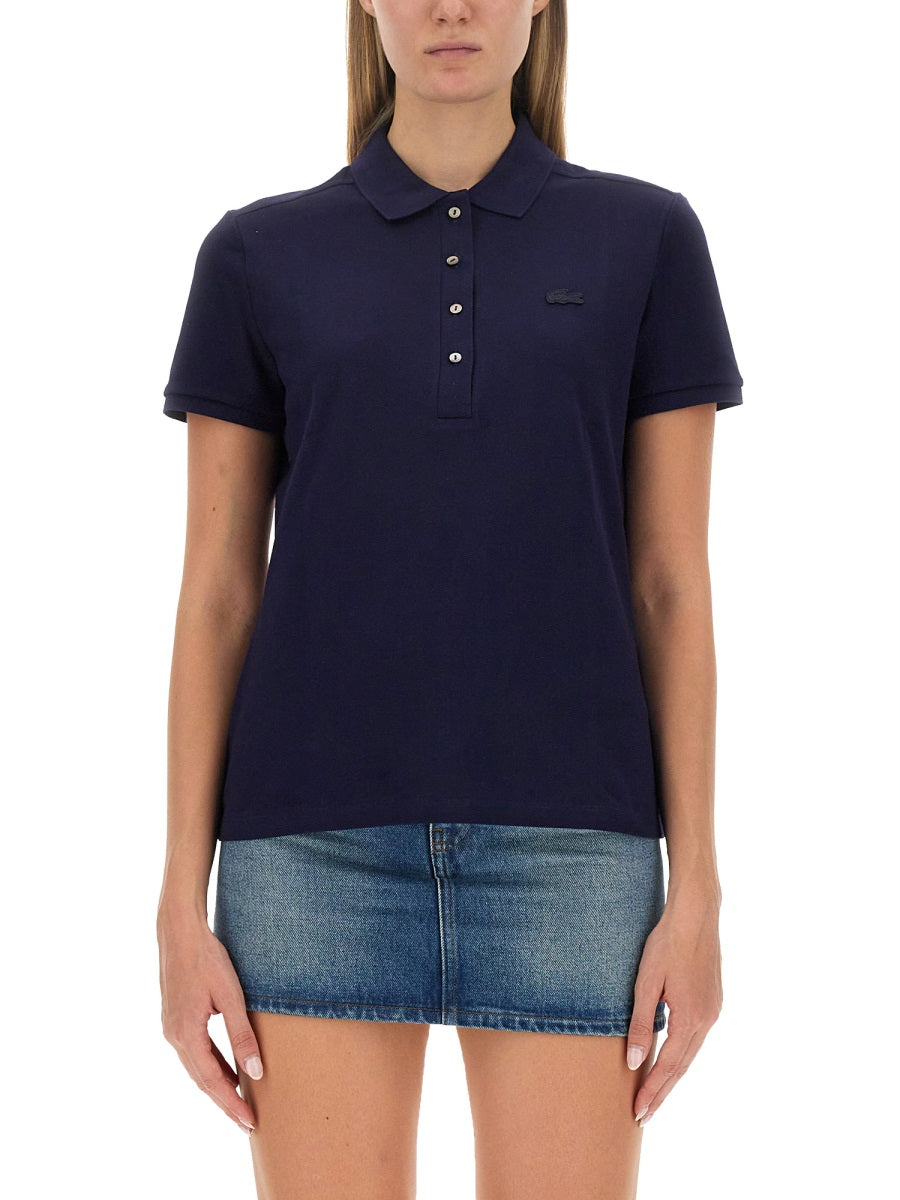 LACOSTE Regular Fit Polo with Logo - Size 38 FR