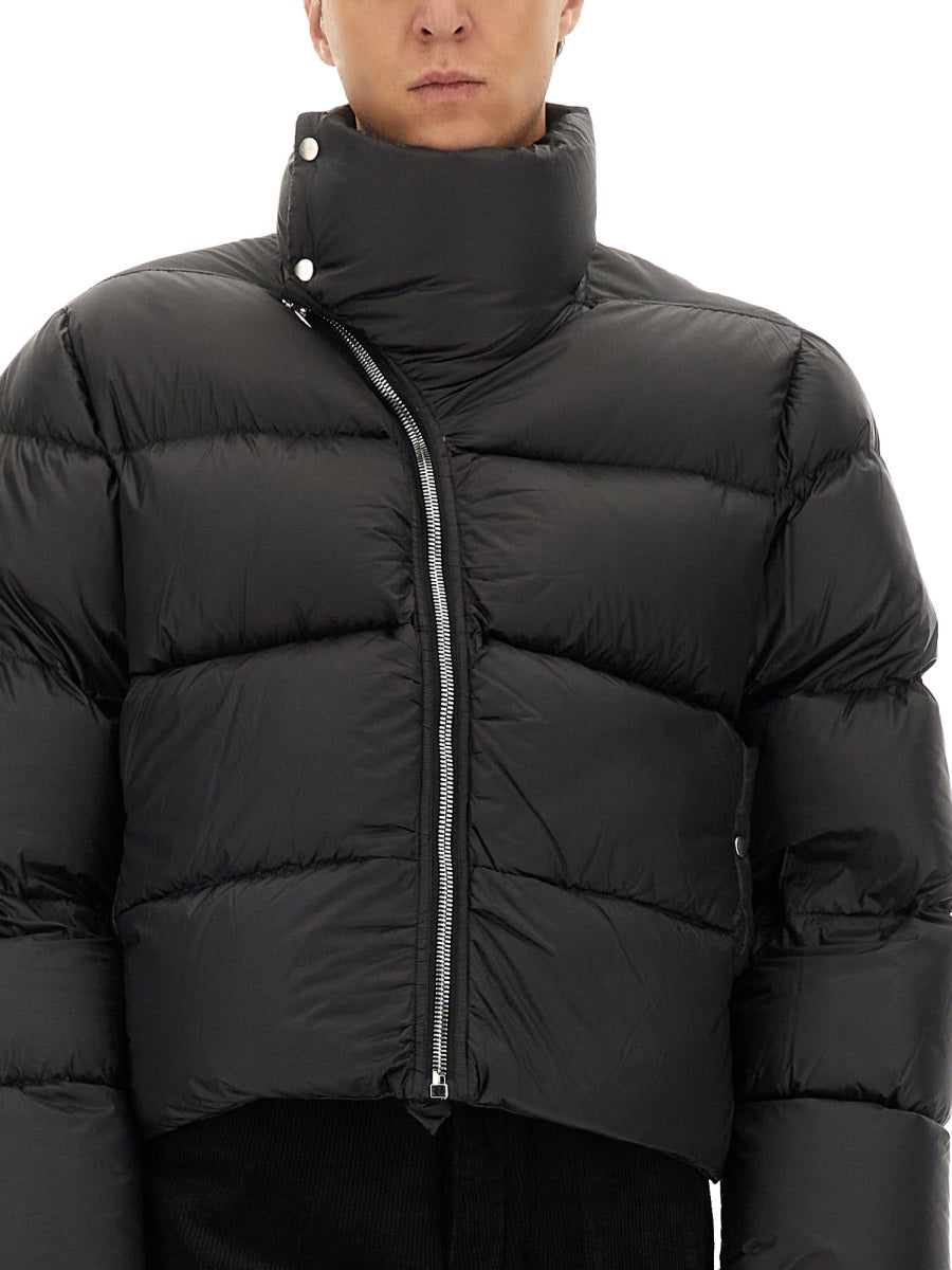 RICK OWENS Men's Down Jacket with Turtle Neck - Size 48