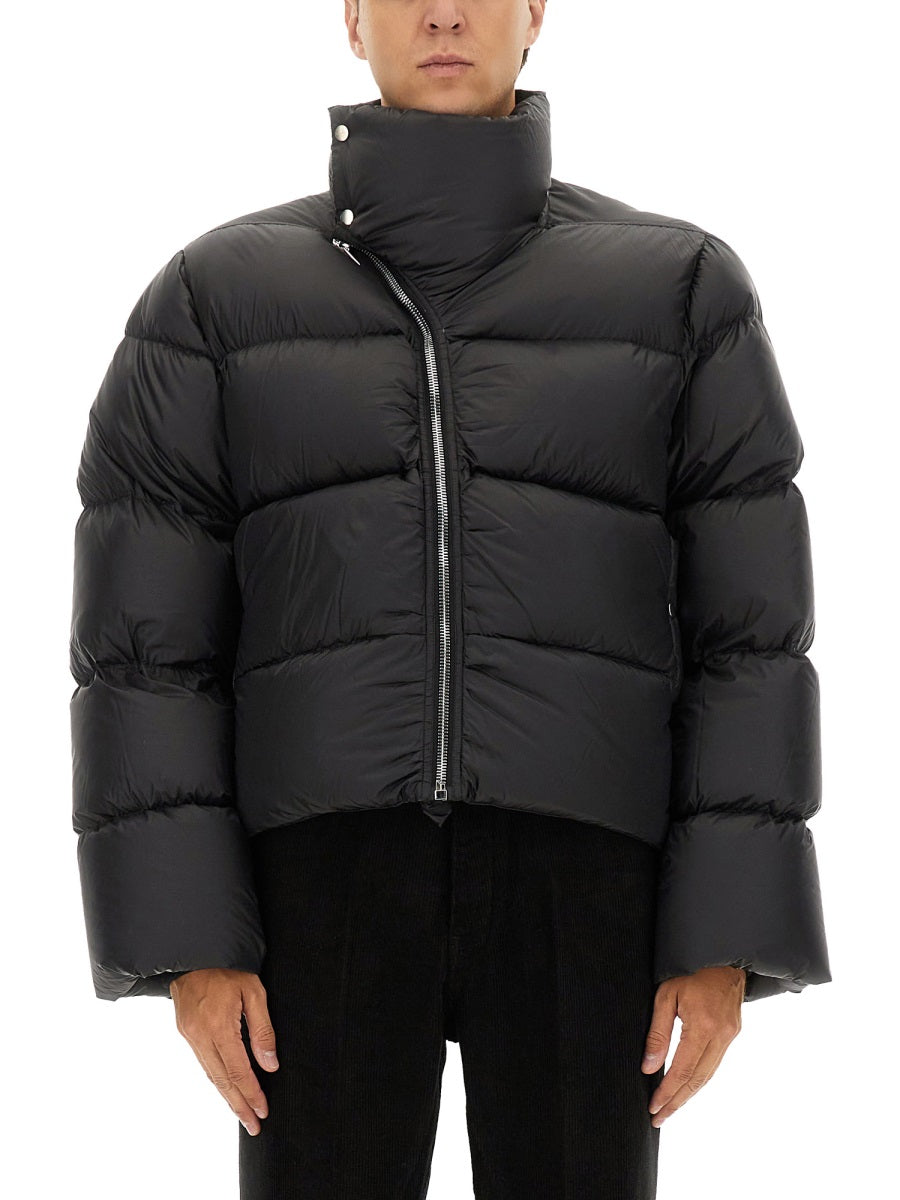 RICK OWENS Men's Down Jacket with Turtle Neck - Size 48