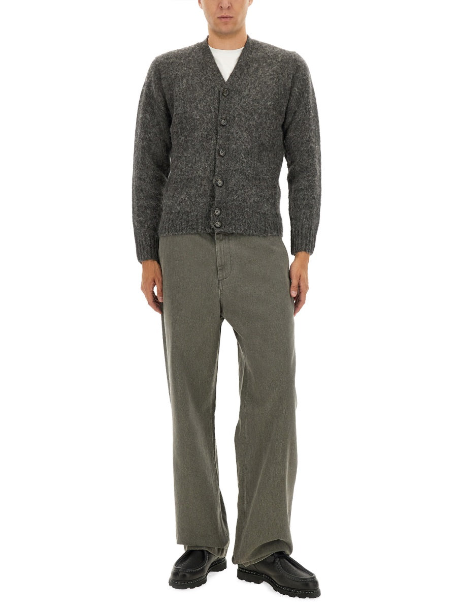 ASPESI Men's 100% Wool Knit Cardigan - Size 48