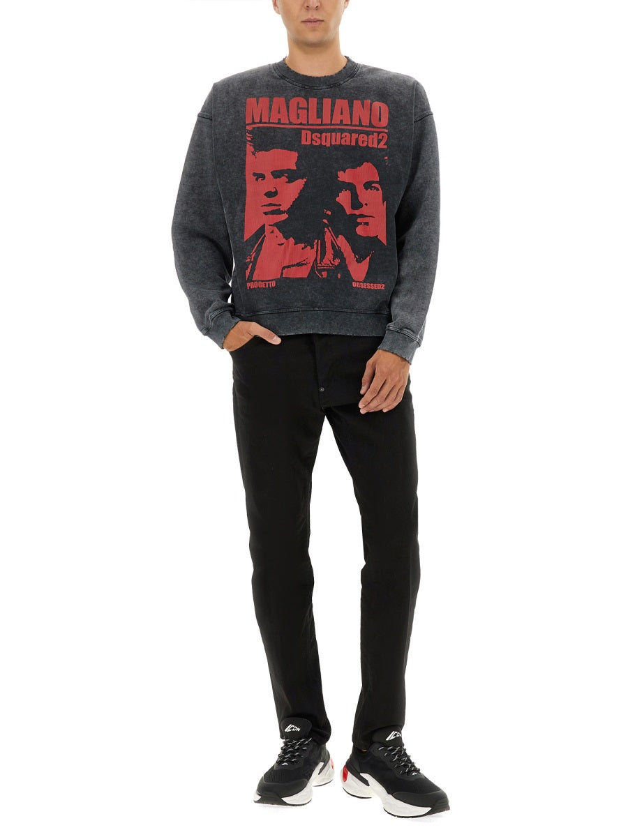 DSQUARED Classic Men's Graphic Sweatshirt - Size L