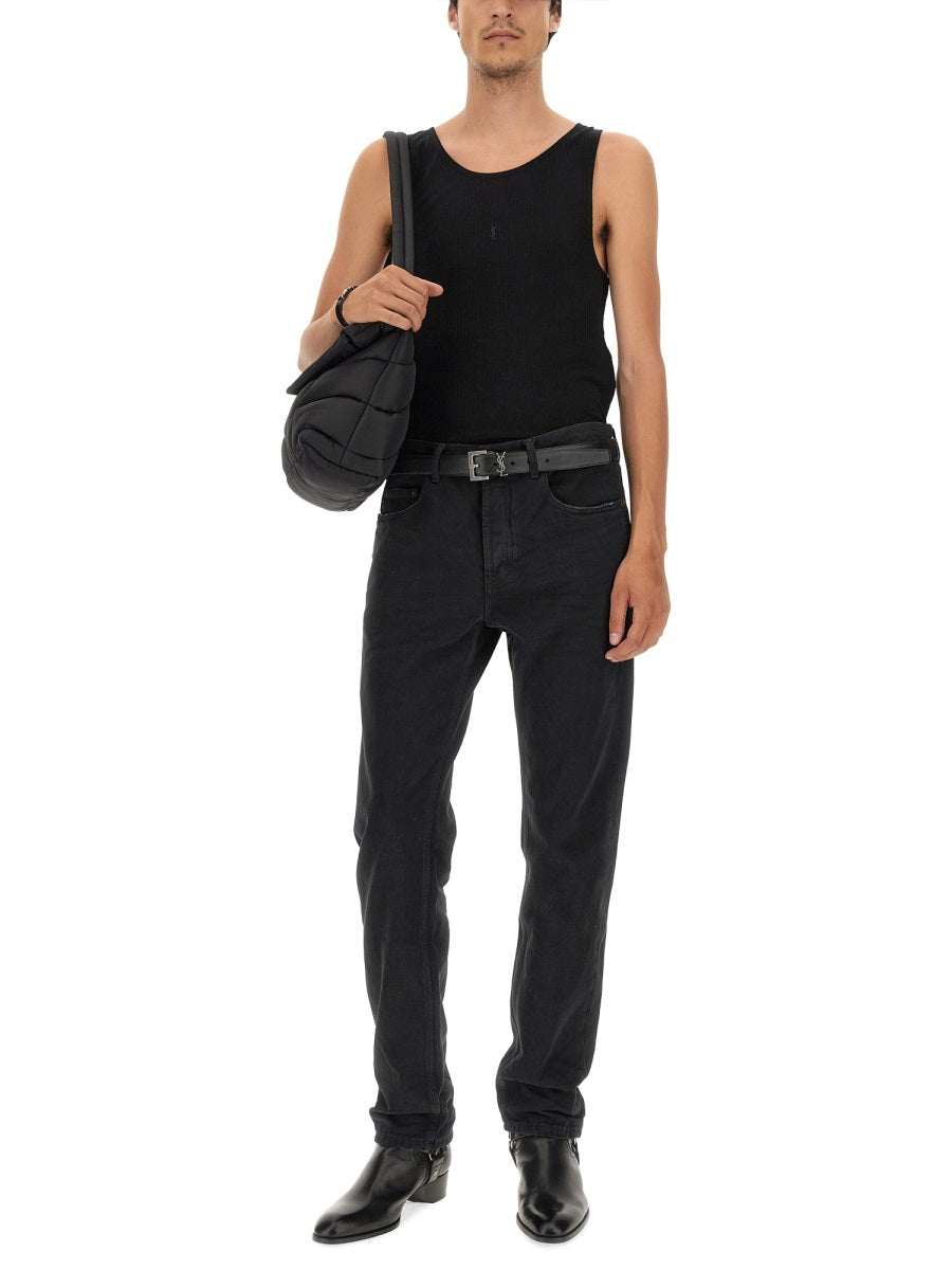 SAINT LAURENT Slim Fit Cassandre Tank Top - Size XL